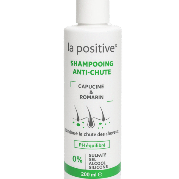 Shampooing anti-chute à la capucine et au romarin de la marque La Positive